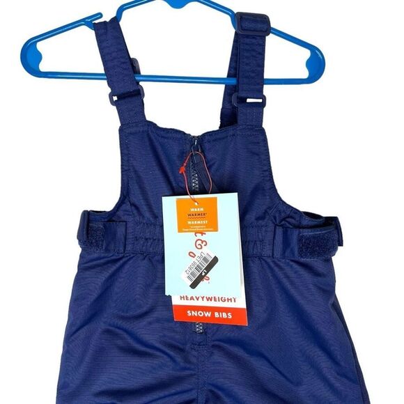 NEW Cat & Jack Baby Snow Bib Navy Blue 12M - Picture 3 of 8